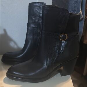 Sam Edelman Black Leather Ankle Boots